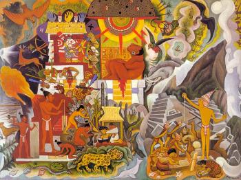 疊戈 裡維拉 Pre-Hispanic America,Book cover for Pablo Neruda's,Canto General
